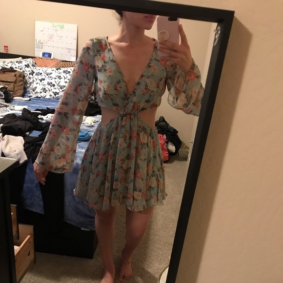 Floral mini dress. - Picture 1 of 3